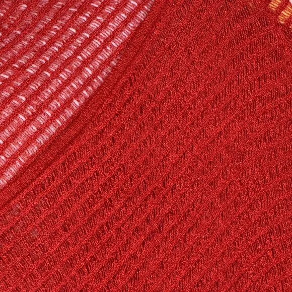 JLO Jennifer Lopez V neck Sparkle Sheer Sweater w/APT Red Cami Both XL - Picture 7 of 16